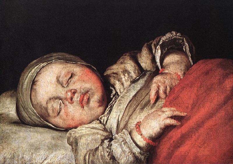 STROZZI, Bernardo Sleeping Child e France oil painting art
